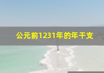 公元前1231年的年干支