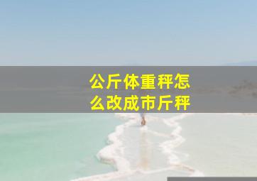 公斤体重秤怎么改成市斤秤