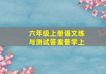 六年级上册语文练与测试答案普学上