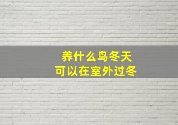 养什么鸟冬天可以在室外过冬