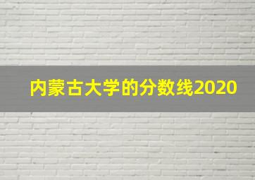 内蒙古大学的分数线2020