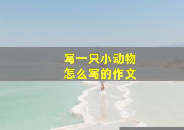 写一只小动物怎么写的作文