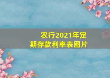 农行2021年定期存款利率表图片