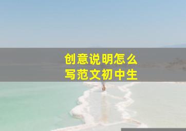 创意说明怎么写范文初中生