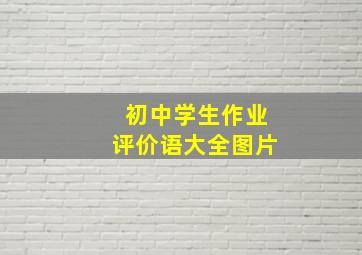 初中学生作业评价语大全图片