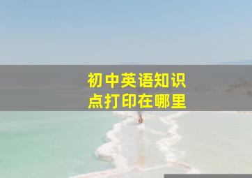 初中英语知识点打印在哪里