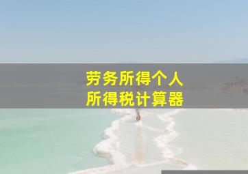 劳务所得个人所得税计算器