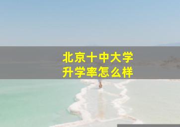 北京十中大学升学率怎么样