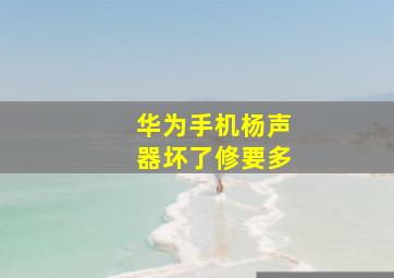 华为手机杨声器坏了修要多