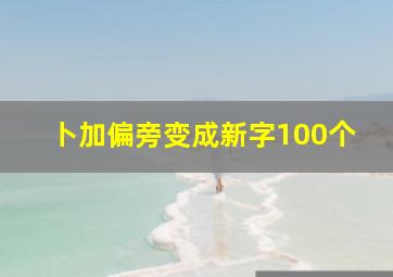 卜加偏旁变成新字100个