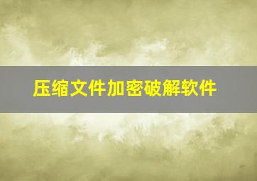 压缩文件加密破解软件