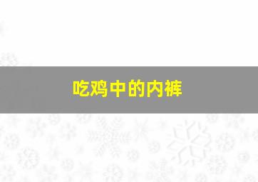 吃鸡中的内裤