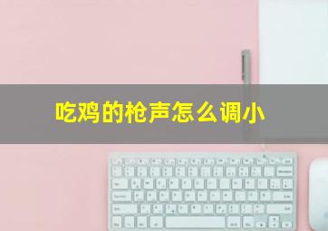 吃鸡的枪声怎么调小