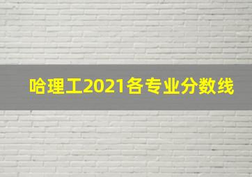 哈理工2021各专业分数线