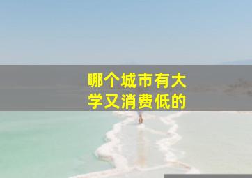 哪个城市有大学又消费低的