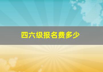 四六级报名费多少