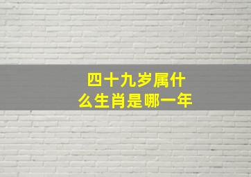 四十九岁属什么生肖是哪一年