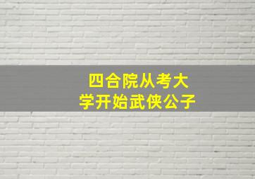 四合院从考大学开始武侠公子