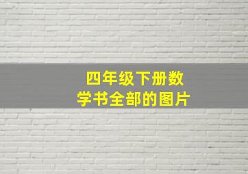 四年级下册数学书全部的图片