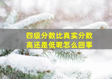 四级分数比真实分数高还是低呢怎么回事