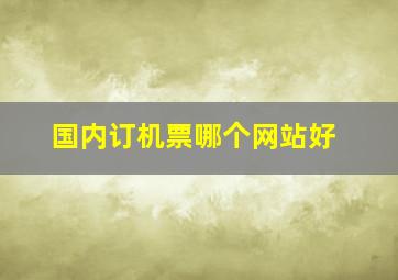 国内订机票哪个网站好