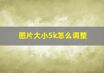 图片大小5k怎么调整