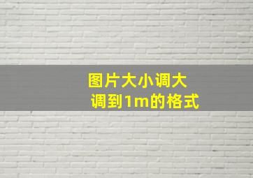 图片大小调大调到1m的格式