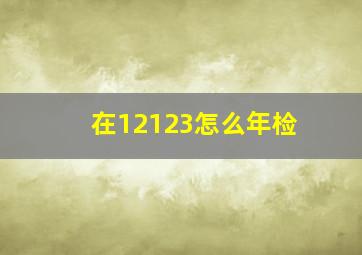 在12123怎么年检