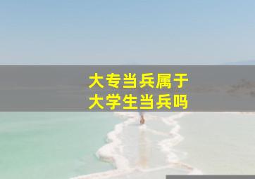 大专当兵属于大学生当兵吗