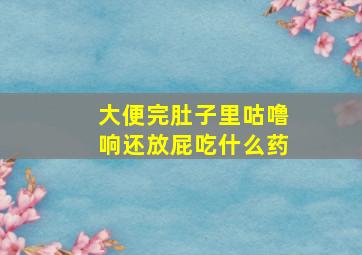 大便完肚子里咕噜响还放屁吃什么药