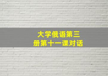 大学俄语第三册第十一课对话