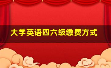 大学英语四六级缴费方式