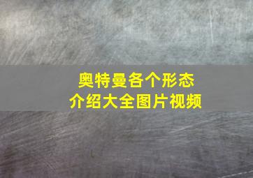 奥特曼各个形态介绍大全图片视频