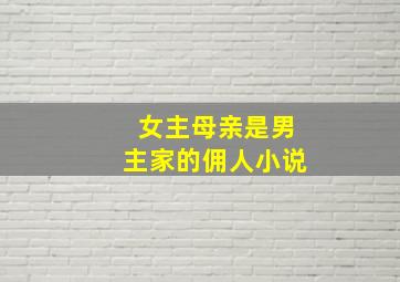 女主母亲是男主家的佣人小说