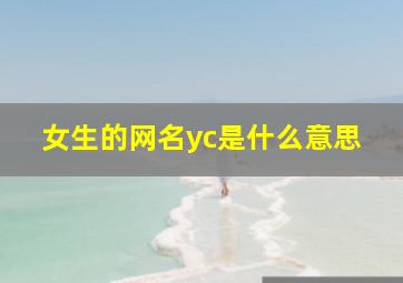 女生的网名yc是什么意思