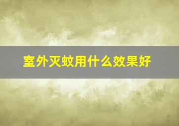 室外灭蚊用什么效果好