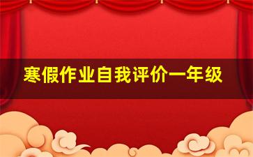 寒假作业自我评价一年级