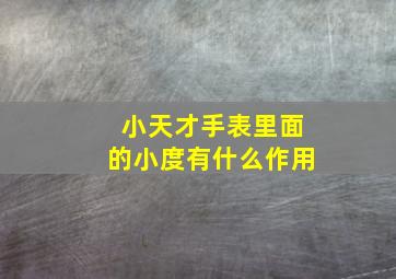 小天才手表里面的小度有什么作用