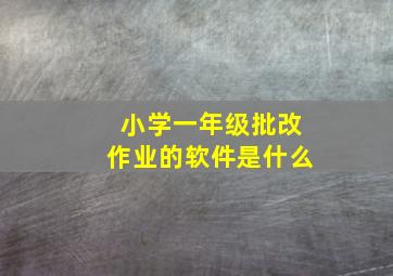 小学一年级批改作业的软件是什么