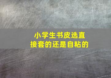 小学生书皮选直接套的还是自粘的