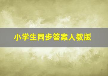 小学生同步答案人教版