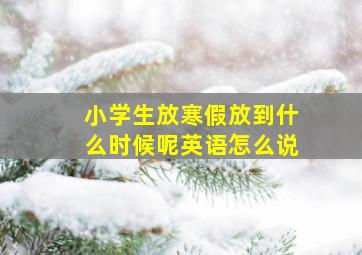 小学生放寒假放到什么时候呢英语怎么说