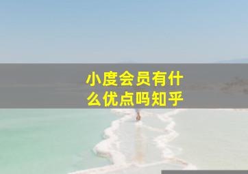 小度会员有什么优点吗知乎