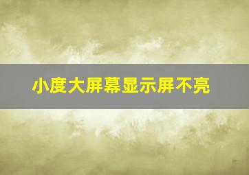 小度大屏幕显示屏不亮