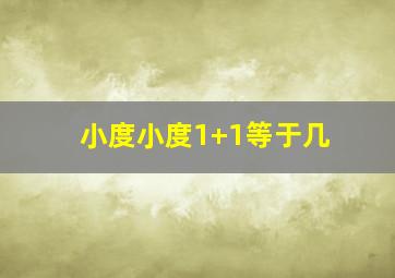 小度小度1+1等于几