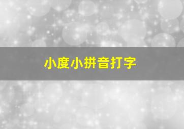 小度小拼音打字