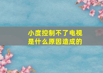 小度控制不了电视是什么原因造成的