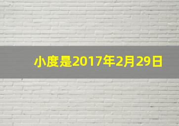 小度是2017年2月29日