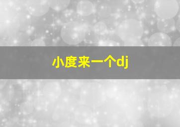 小度来一个dj