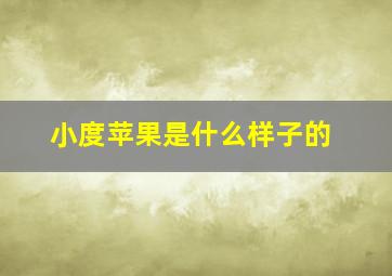 小度苹果是什么样子的